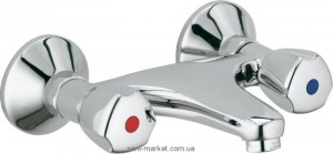 Смеситель двухвентильный с коротким изливом Kludi коллекция Standard хром 320040515