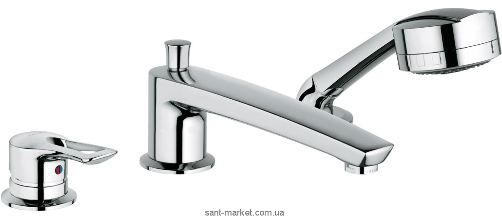 Змішувач одинважільний на борт ванни з душем Kludi колекція MX хром 334470562