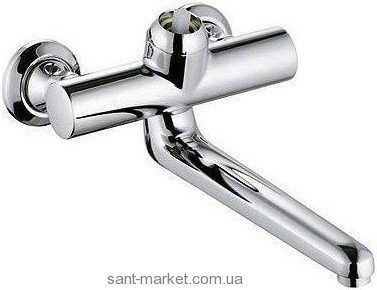 Смеситель для раковины однорычажный настенный без рычага Kludi коллекция Provita хром 335370500