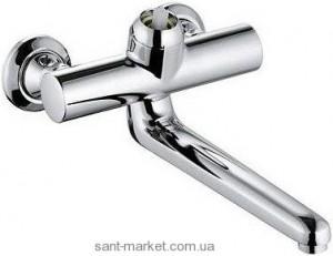 Смеситель для раковины однорычажный настенный без рычага Kludi коллекция Provita хром 335370500