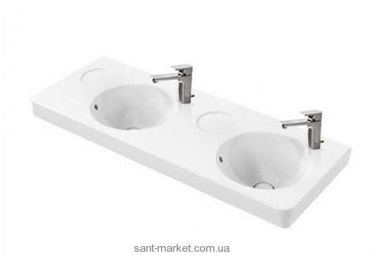 Раковина для ванної на тумбу подвійна Villeroy & Boch колекція Joyce біла 4109D101