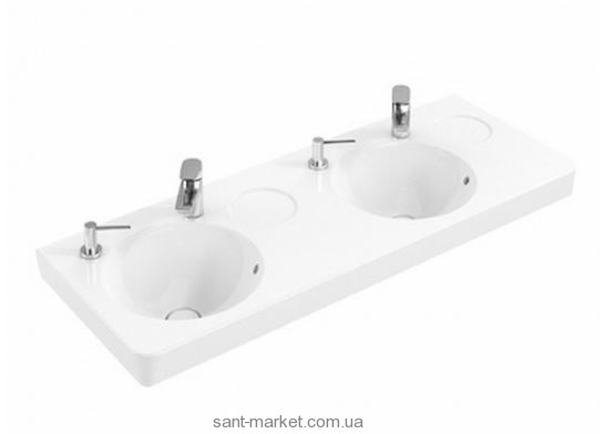 Раковина для ванной на тумбу двойная Villeroy&Boch коллекция Joyce белая 4109D301