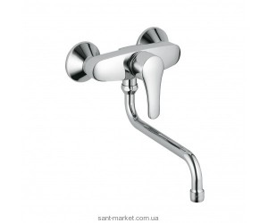 Смеситель для мойки Kludi Tercio настенный однорычажный 389540575