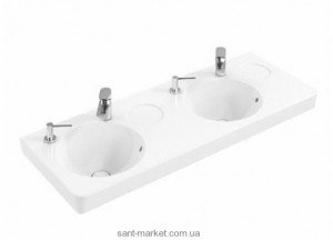 Раковина для ванної на тумбу подвійна Villeroy & Boch колекція Joyce біла 4109D301