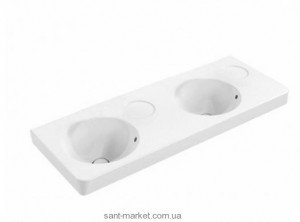 Раковина для ванної на тумбу подвійна Villeroy & Boch колекція Joyce біла 4109D201