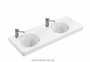 Раковина для ванної на тумбу подвійна Villeroy & Boch колекція Joyce біла 4109D001