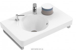 Раковина для ванной подвесная умывальник-столешница Villeroy&Boch коллекция Joyce белая 41078101