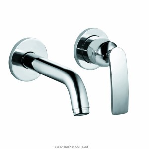 Смеситель для раковины однорычажный настенный скрытый Kludi коллекция Balance хром 522440575