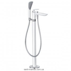 Смеситель однорычажный напольный (отдельностоящий) с душем Kludi коллекция Balance белый 525909175