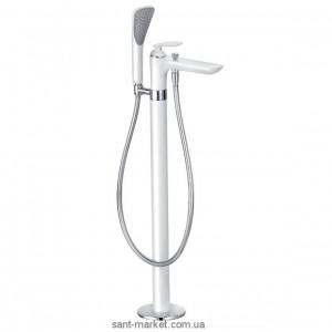 Смеситель однорычажный напольный (отдельностоящий) с душем Kludi коллекция Balance белый 525909175