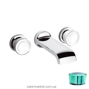 Смеситель для раковины двухвентильный каскадный настенный скрытый Kludi Joop! хром/хрусталь 55146H705