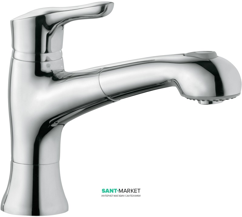 Смеситель для кухни с выдвижной лейкой Kludi Amphora однорычажный 549410575