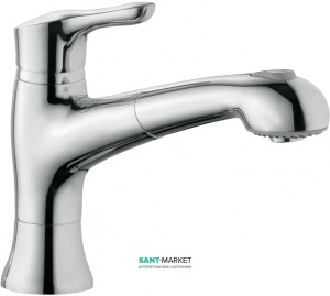 Смеситель для кухни с выдвижной лейкой Kludi Amphora однорычажный 549410575