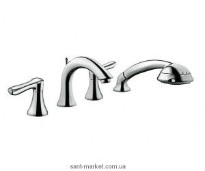 Змішувач двохвентильний на борт ванни з душем Kludi колекція Amphora хром 544240575