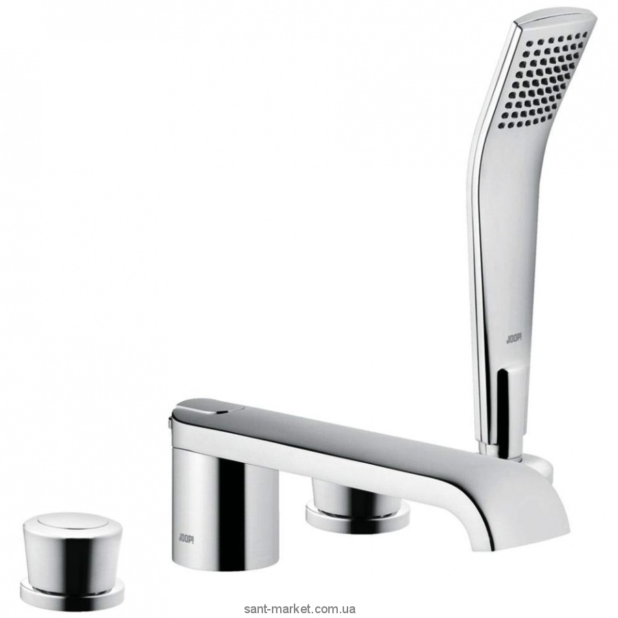 Смеситель двухвентильный на борт ванны с душем Kludi коллекция Joop! хром 554250575