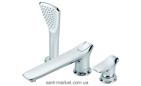 Смеситель однорычажный на борт ванны с душем Kludi коллекция Ambienta хром 534470575