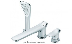 Смеситель однорычажный на борт ванны с душем Kludi коллекция Ambienta хром 534470575