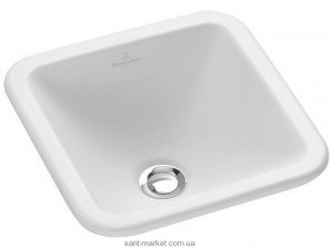 Раковина для ванной встраиваемая Villeroy&Boch коллекция Loop&Friends белая 450х450 61562001