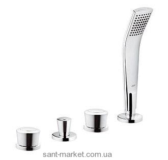 Смеситель двухвентильный на борт ванны с душем Kludi коллекция Joop! хром 554260505