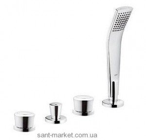 Смеситель двухвентильный на борт ванны с душем Kludi коллекция Joop! хром 554260505