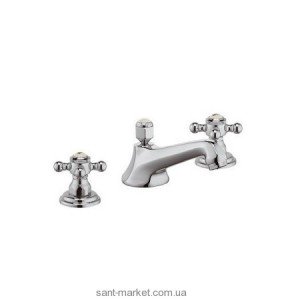 Смеситель для раковины двухвентильный с донным клапаном скрытый Kludi коллекция Adlon хром 510460520