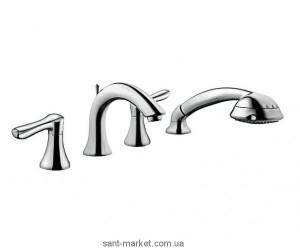 Смеситель двухвентильный на борт ванны с душем Kludi коллекция Amphora хром 544240575