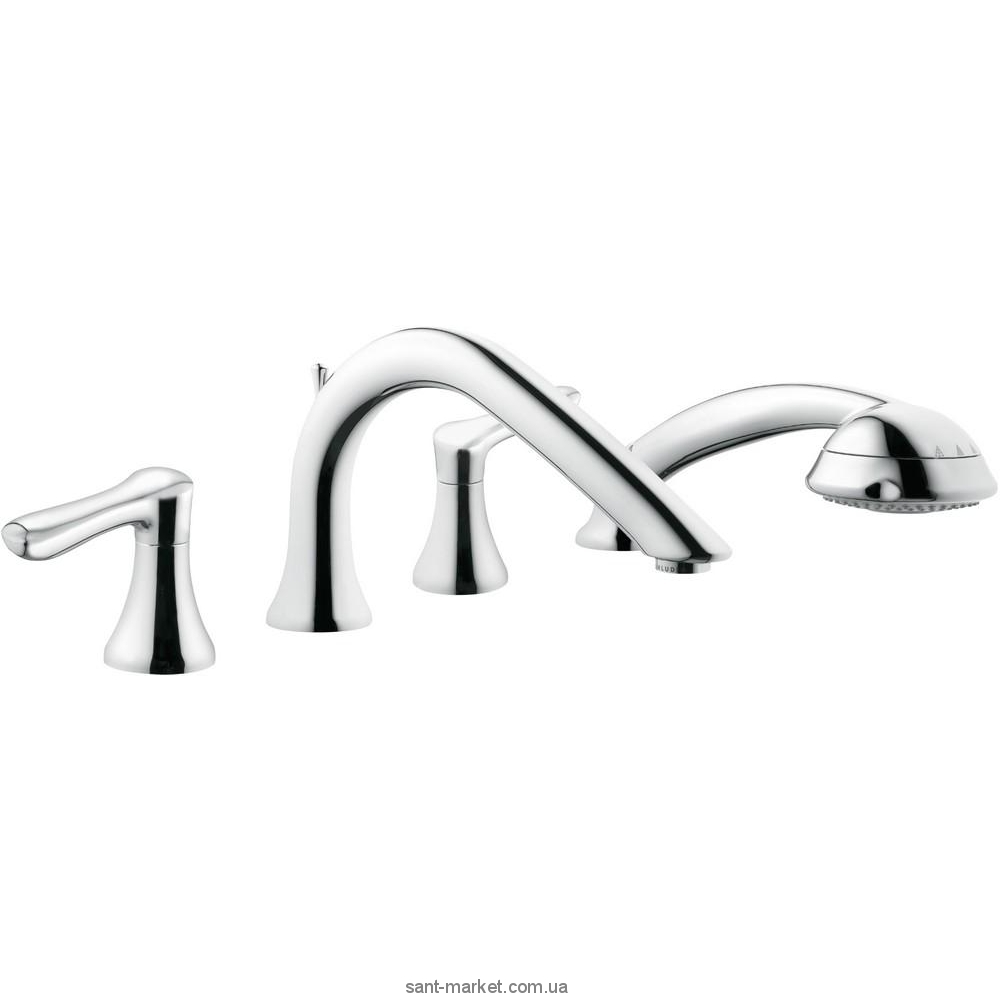 Змішувач двохвентильний на борт ванни з душем Kludi колекція Amphora хром 544250575