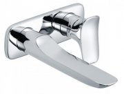 Смеситель для раковины однорычажный настенный скрытый Kludi коллекция Ambienta хром 532440575