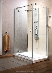 Душові двері в душовій куточок Radaway Fuenta KDJ скляна орні 80х195 381031-01R1