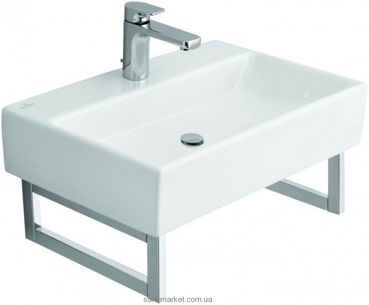 Раковина для ванної підвісна з вішалкою Villeroy & Boch колекція Memento біла 51336301