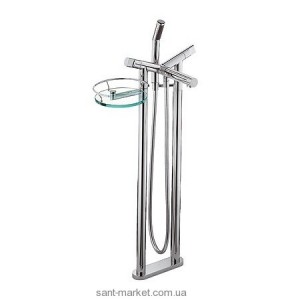 Смеситель двухвентильный напольный (отдельностоящий) с душем Kludi коллекция New Wavеs хром 575900530