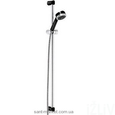 Душевой гарнитур со штангой Kludi коллекция Zenta хром/черный 6084086-00