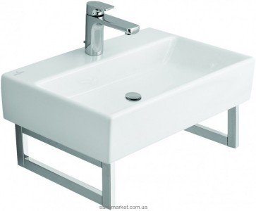 Раковина для ванной подвесная с вешалкой Villeroy&Boch коллекция Memento белая 51336301