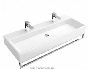 Раковина для ванної підвісна подвійна з вішалкою Villeroy & Boch колекція Memento біла 5133A201