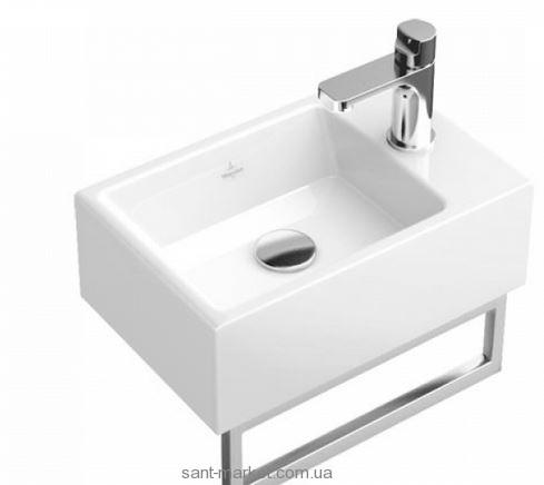 Раковина для ванной подвесная с вешалкой Villeroy&Boch коллекция Memento белая 533341R1