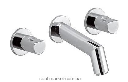 Смеситель для раковины двухвентильный настенный скрытый Kludi коллекция New Waves хром 571460530