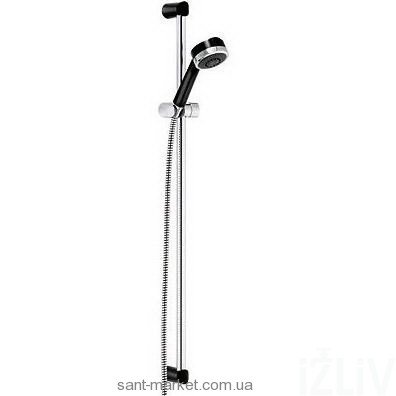 Душовий гарнітур зі штангою Kludi колекція Zenta хром / чорний 6084086-00