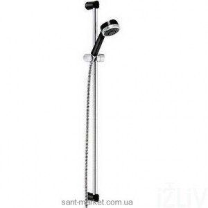 Душевой гарнитур со штангой Kludi коллекция Zenta хром/черный 6084086-00