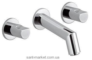 Смеситель для раковины двухвентильный настенный скрытый Kludi коллекция New Waves хром 571440530