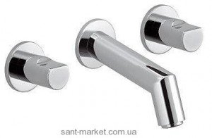 Смеситель для раковины двухвентильный настенный скрытый Kludi коллекция New Waves хром 571440530