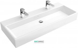 Раковина для ванной подвесная двойная Villeroy&Boch коллекция Memento белая 5133AH01