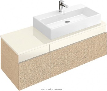 Тумба под раковину Villeroy&Boch Memento подвесаня правая 130.6x53.5x42.5 коричневая C264R0FC