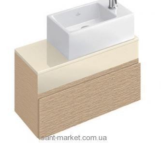 Тумба під раковину Villeroy & Boch Memento підвісна права 60.6x33x34 коричнева C781R0FC