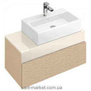 Тумба под раковину Villeroy&Boch Memento подвесная правая 80.6x46x37 коричневая C779R0FC