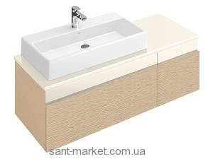 Тумба под раковину Villeroy&Boch Memento подвесаня левая 130.6x53.5x42.5 коричневая C264L0FC