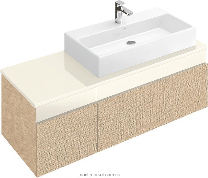 Тумба під раковину Villeroy & Boch Memento подвесаня права 130.6x53.5x42.5 коричнева C264R0FC