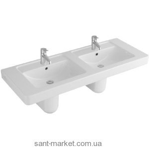 Раковина для ванной подвесная двойная Villeroy&Boch коллекция Omnia Architectura белая 61311309