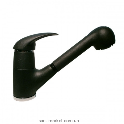 Смеситель для кухни с выдвижной лейкой Fiore Nexus однорычажный черный 43GN4010
