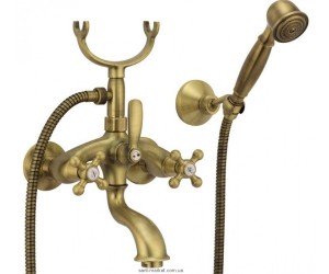 Смеситель двухвентильный для ванны с душем Fiore коллекция Margot бронза 12Z61000