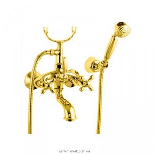 Смеситель двухвентильный для ванны с душем Fiore коллекция Margot золото 12Z61000
